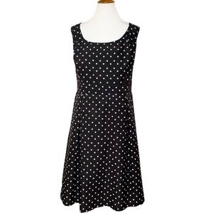 eShakti Retro Fit & Flare Polka Dot Dress